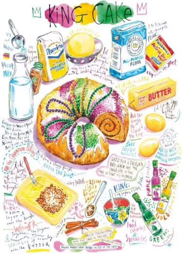 Puzzel magnolia koninklijke taart 1000 stukjes