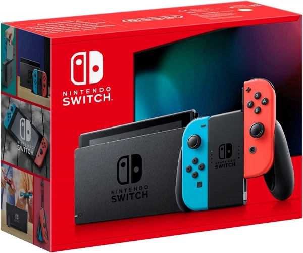 Nintendo Switch-console met Joy‑Con-controllers neonblauw/neonrood