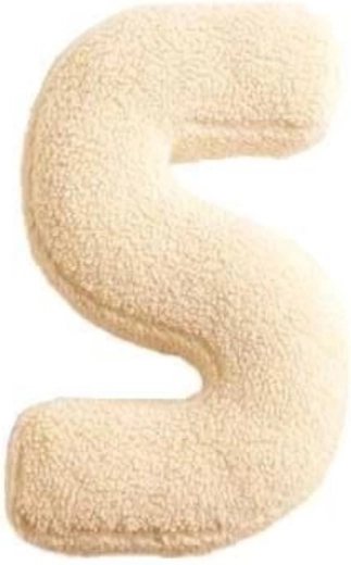 Mealini pluche letter S in crème - 1 stuk