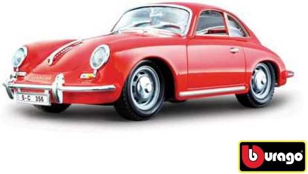 Bburago 1:24 Porsche 356B Coupé (1961) Rood