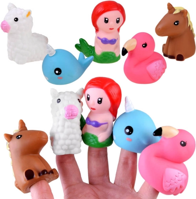 Kleurrijke set vingerpoppen voor kinderen