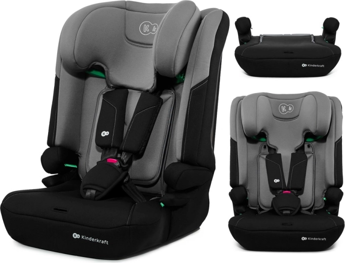 Kinderkraft autostoeltje I-Comfy i-Size, 76–150 cm, donkergrijs