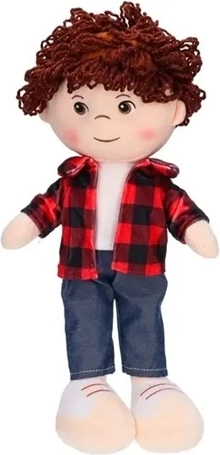 Pluchen knuffelpop jongen