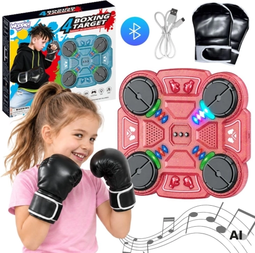 WOOPIE slimme muzikale bokszak met Bluetooth, roze