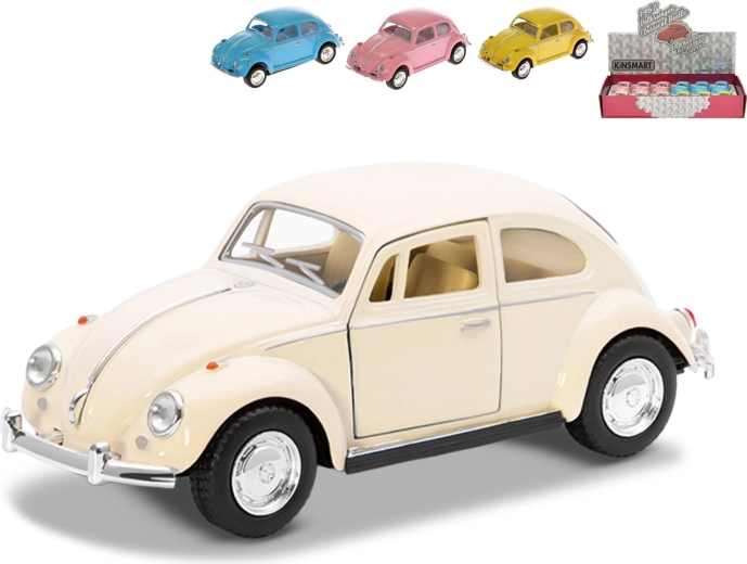 Kinsmart Volkswagen Beetle 1967 metalen model 1:64 met pull-back mechanisme