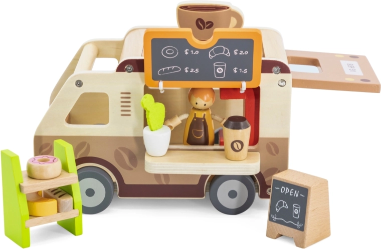 Viga houten mobiele koffiebar
