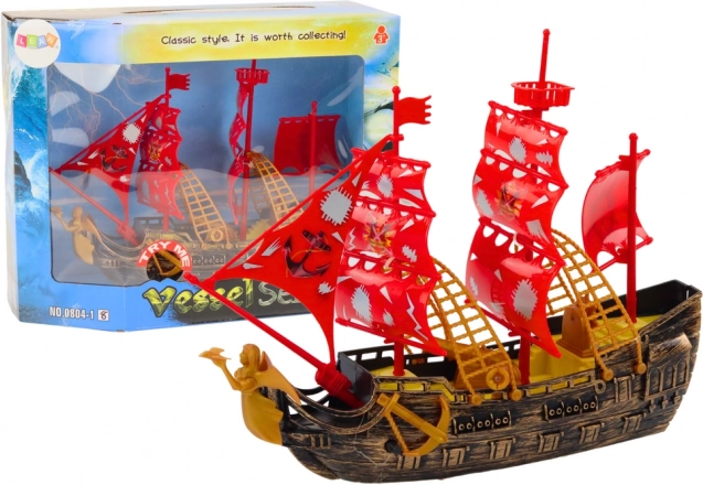 Piratenboot Licht Geluid Wielen Bruin