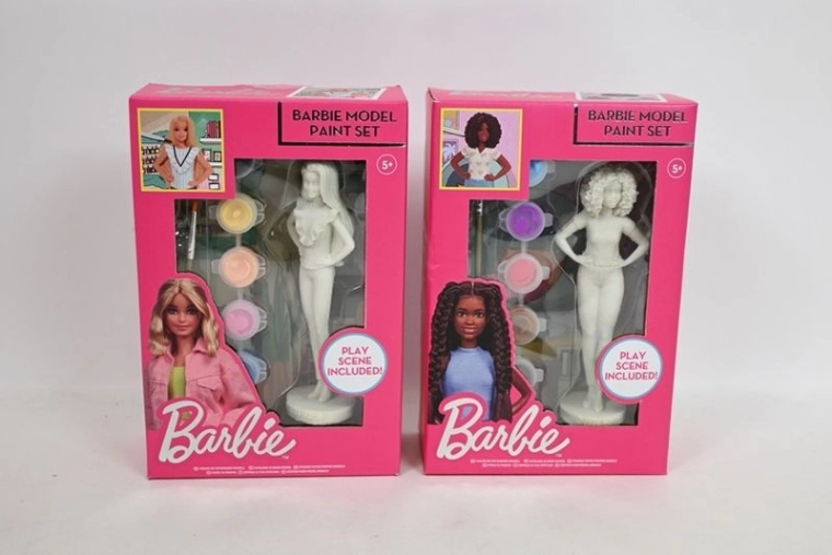 Barbie gipsen figuurtje om te schilderen met verf (2 varianten)