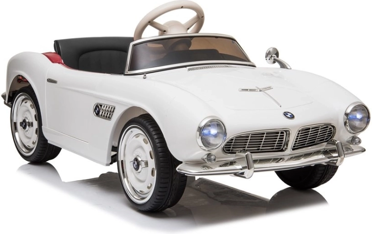 Elektrische BMW Retro kinderauto – wit