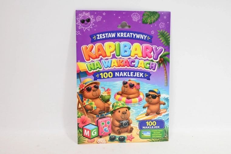 Creatieve set met stickers Capibara's op vakantie