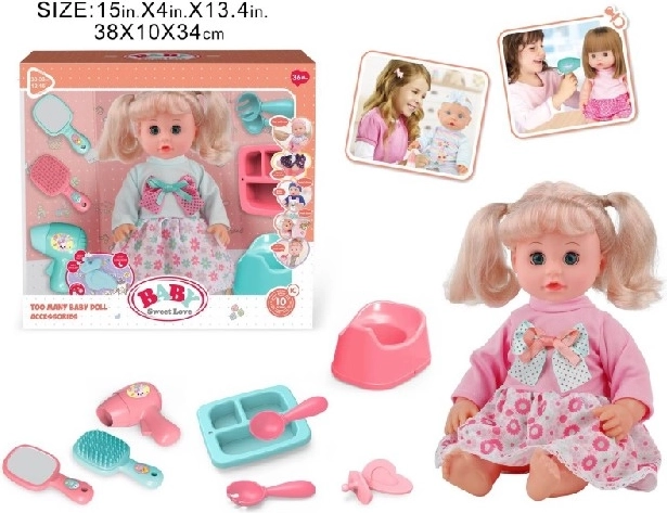 Baby Sweet Love interactief baby-popje met potje en accessoires