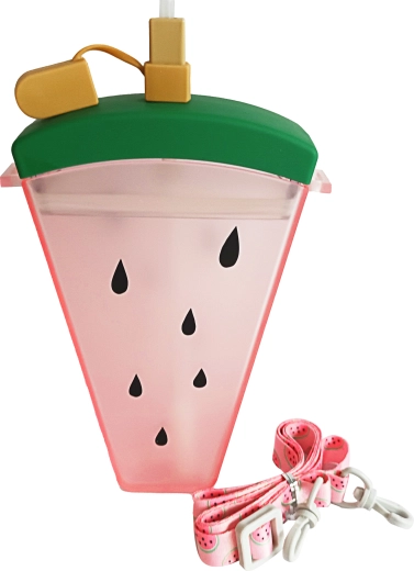 Drinkbeker met rietje watermeloen