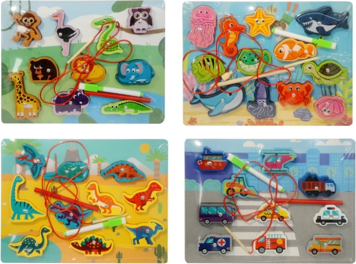 Houten magnetische puzzel met cijfers en kleuren - 1 stuk