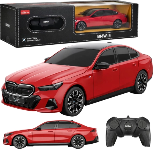 BMW i5 RC auto 1:24 rood RASTAR