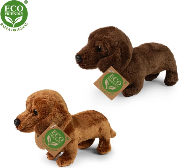 Pluchen teckel staand 19 cm