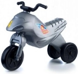 Driewieler loopfiets Super Bike, zilver, 44 cm