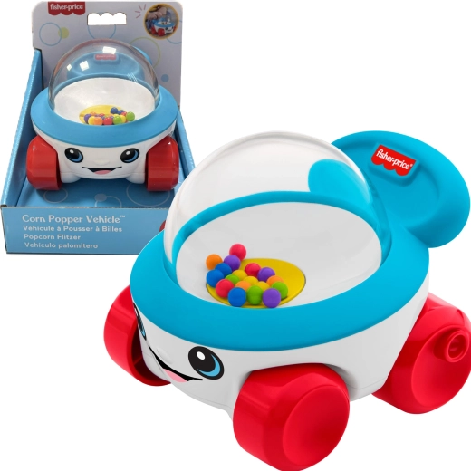 Fisher-Price rijdende auto met stuiterende balletjes voor baby’s