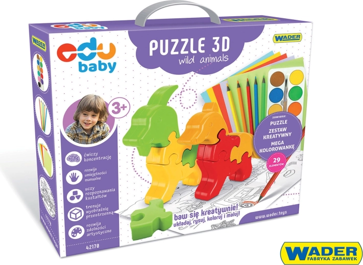 Edu Baby 3D-puzzel – wilde dieren
