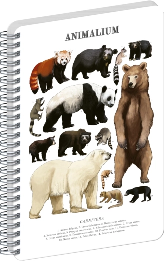 Notique spiraalblok Animalium – beren (beerachtigen), blanco, A4