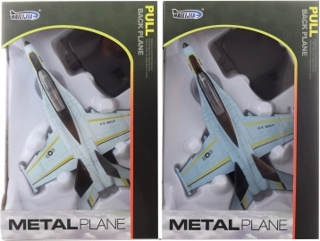 Metalen vliegtuig op batterijen met geluid en licht