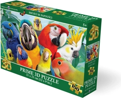 3D-puzzel Lachende papegaaien 100 stukjes