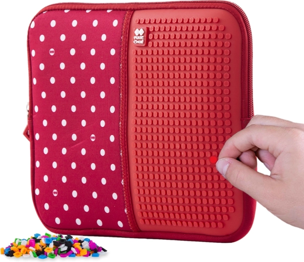 Pixie Crew creatief XL-etui voor kleine spullen, rood met witte stippen