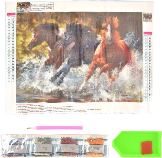 Creatieve set diamond painting paard 30 × 40 cm