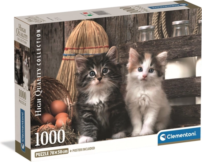 Puzzel 1000 stukjes – geliefde kittens CLEMENTONI