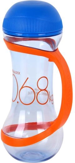 Sportfles in de vorm van een halter 560 ml blauw