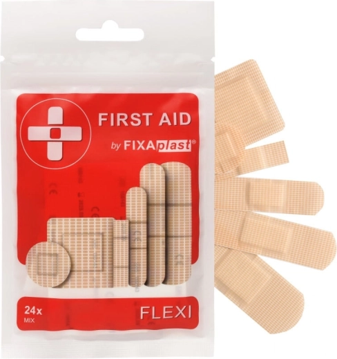 Fixaplast First Aid Flexi Mix elastische pleisters 24 stuks