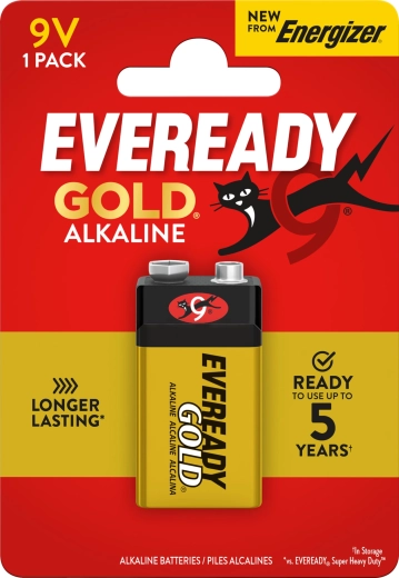 Energizer Eveready Gold 9V alkaline batterij