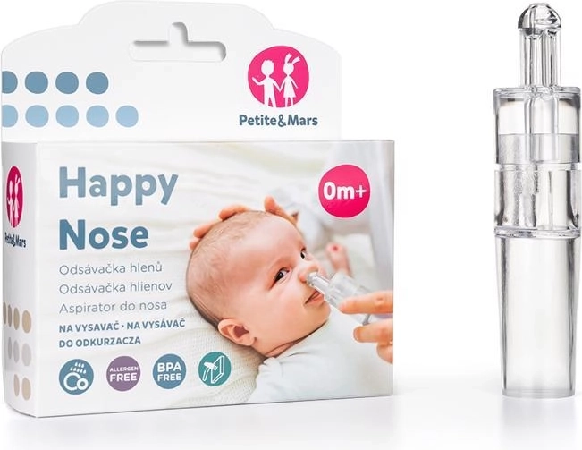 Neusaspirator voor slijm voor stofzuiger PETITE & MARS Happy Nose 0 m+