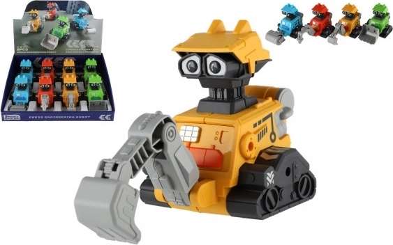 Ruimte robot met vliegwiel – plastic rijdende robot 14 cm, 4 soorten