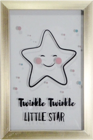 Schilderij met sterretje in lijst 20 × 30 cm