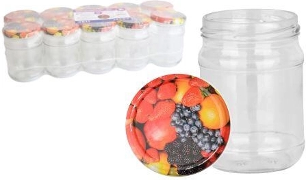 Inmaakglazen 250 ml TWIST 66 met deksels FRUIT (10 stuks)