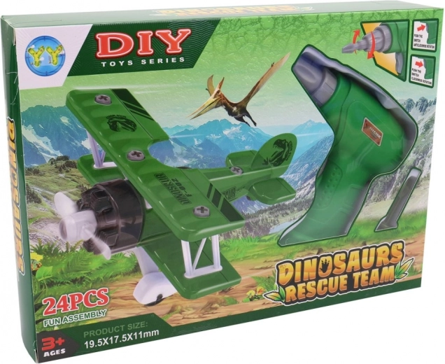 Vliegtuig om te schroeven met boor en vliegwiel