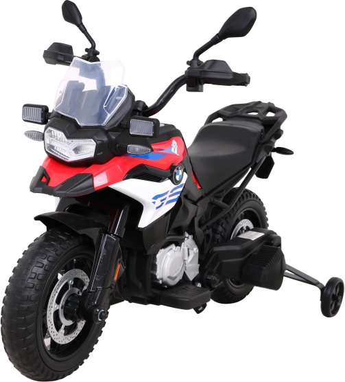 Elektrische kindermotor BMW F850 GS, rood, EVA-wielen, LED-verlichting, langzame start