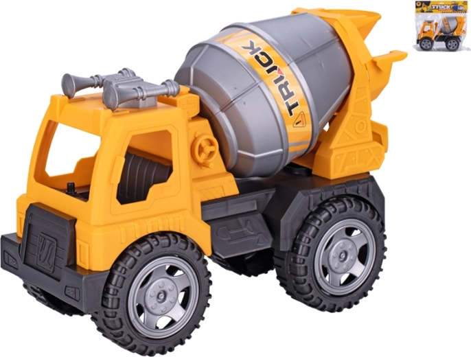 Kunststof betonmixer vrachtwagen 30 cm met vrijloop