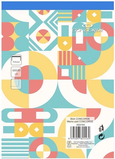 Blok CONCORDE A5 blanco, 50 vellen