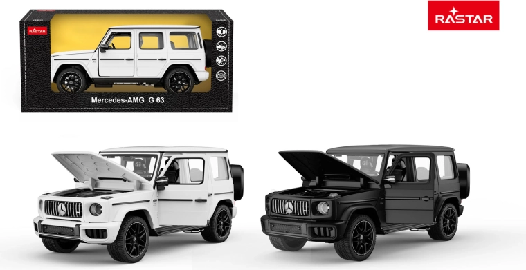 Modelauto Mercedes-AMG G63 Rastar 1:24 wit - 1 stuk