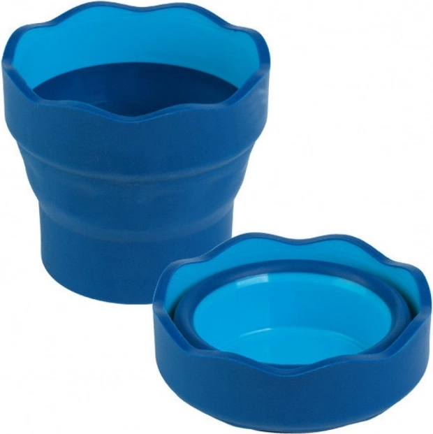 Opvouwbare waterbeker Clic&Go blauw van FABER-CASTELL
