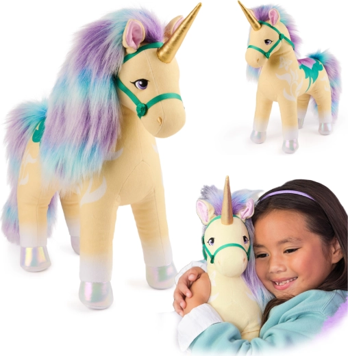Pluchen eenhoorn Leaf van Unicorn Academy 38 cm