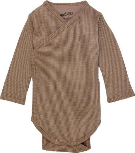 Lodger babyromper met lange mouw ciumbelle beige, maat 62
