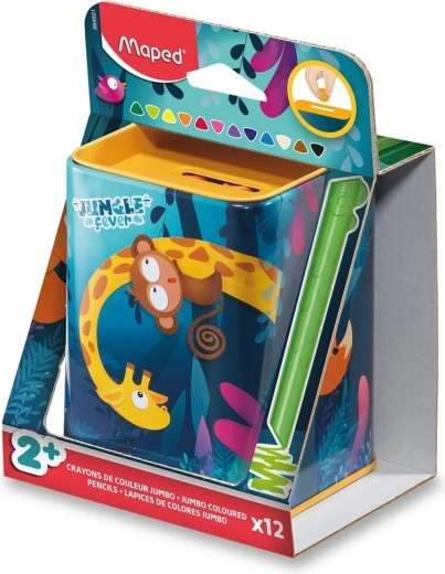 Maped kleurpotloden Infinity Kidy Jumbo Jungle Fever 12 stuks