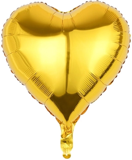 Gouden folieballon hart 45 cm