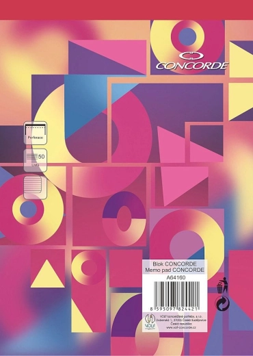Blok CONCORDE A4 gelijnd 8 mm, 50 vellen