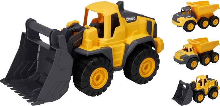 Bouwvrachtwagens 26 cm – mix van soorten