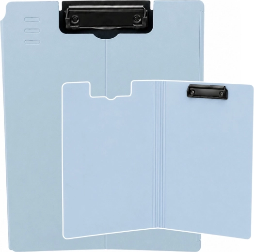 Afsluitbaar schrijfbord met metalen klem A4, kunststof, blauw - 1 stuk