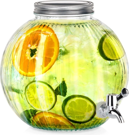 Glazen drankdispenser met kraantje 5,5 l