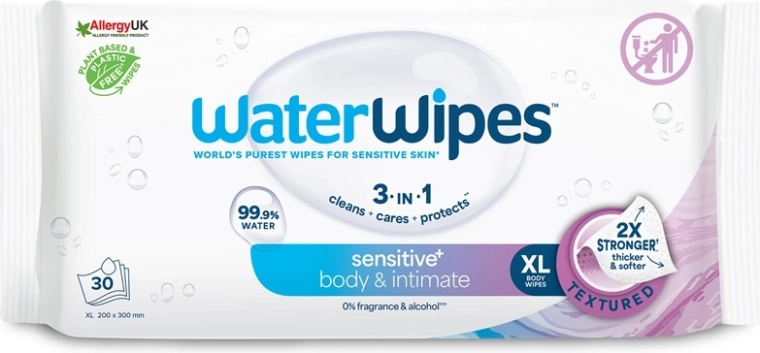 WaterWipes lichaams- en intieme vochtige doekjes 30 stuks